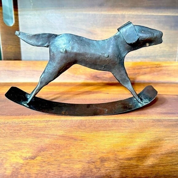 Vintage Rustic Metal Rocking Dog - Picture 5 of 8